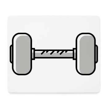 Hantel gewichte icon - Mousepad (Querformat) - Weiß - Vorne