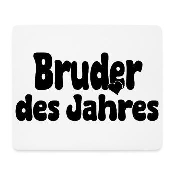 Bruder des Jahres – Herz - Mousepad (Querformat) - Weiß - Vorne