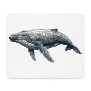 Humpback Whale Mosaic - Art for Whale Fans - Mouse Pad (horizontal) - white - Front