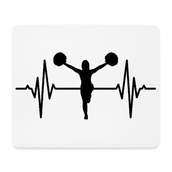 Cheerleader Herzlinie - Mousepad (Querformat) - Weiß - Vorne