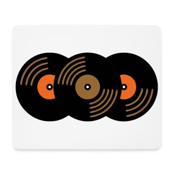 Schallplatten Sammlung Musik Fan - Mousepad (Querformat) - Weiß - Vorne