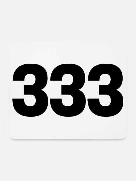 333 Engelzahl - Mousepad (Querformat) - Weiß