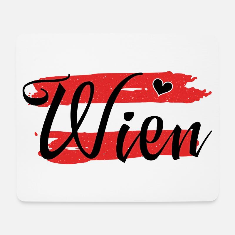Flag Austria Vienna - Mouse Pad (horizontal) - white