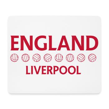 Football vintage Liverpool Angleterre - Tapis de souris (format paysage) - blanc - Devant