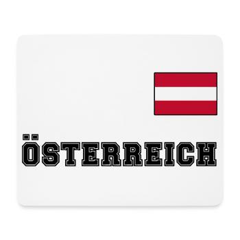 ÖSTERREICH Trikot Look - Flagge Fahne auf Brust - Mousepad (Querformat) - Weiß - Vorne