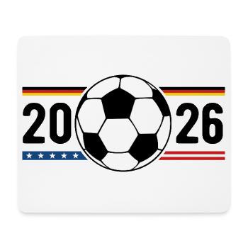 Fußball Flagge 2026 - Mousepad (Querformat) - Weiß - Vorne