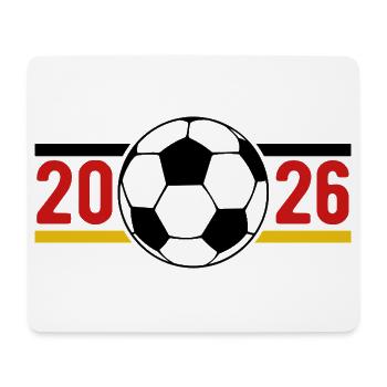 Fußball Banner 2026 - Mousepad (Querformat) - Weiß - Vorne