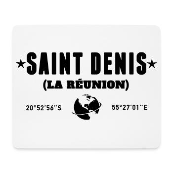 Saint Denis Reunion Coordonnées Globe - Tapis de souris (format paysage) - blanc - Devant