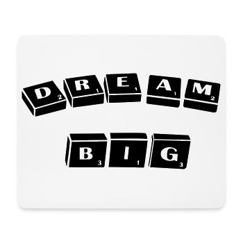 Tiles typographiques Dream Big Bold - Tapis de souris (format paysage) - blanc - Devant