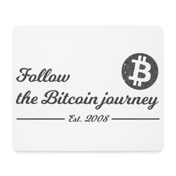 Lettrage de voyage Bitcoin - Tapis de souris (format paysage) - blanc - Devant