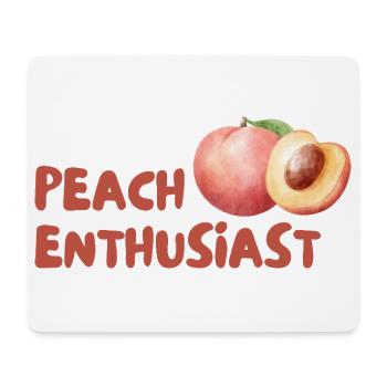 Pfirsich Enthusiast Design - Mousepad (Querformat) - Weiß - Vorne