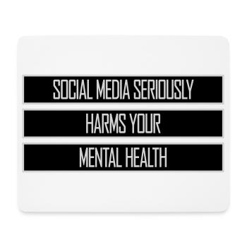 Les réseaux sociaux nuisent sérieusement à la santé mentale selon les affirmations - Tapis de souris (format paysage) - blanc - Devant
