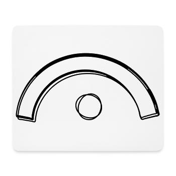 Fermate handgezeichnet - Mousepad (Querformat) - Weiß - Vorne
