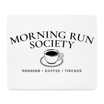 Morning Run Society – Lauf- und Kaffeeclub - Mousepad (Querformat) - Weiß - Vorne