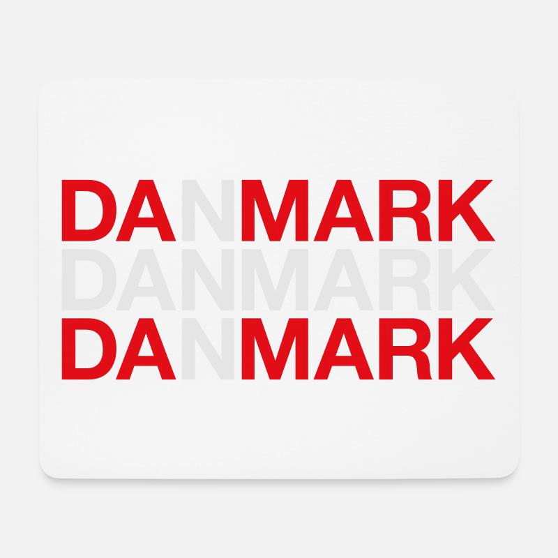 Danmark Denmark Dänemark Flagge - Mousepad (Querformat) - Weiß