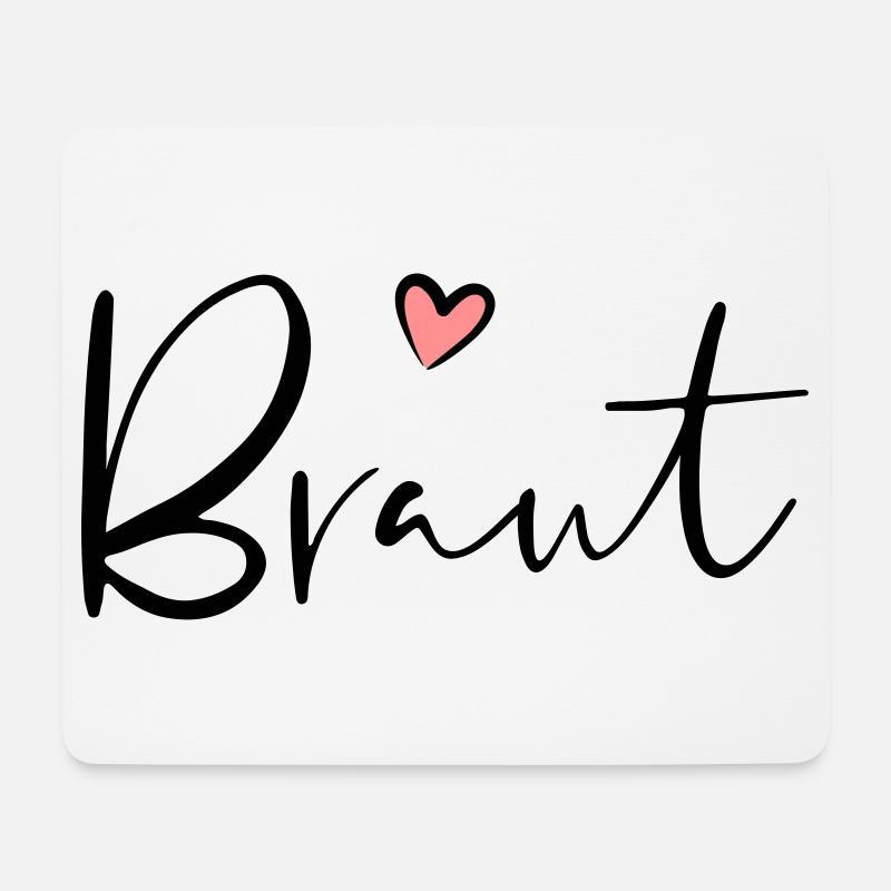 Braut Herz Junggesellinnenabschied Geschenk - Mousepad (Querformat) - Weiß