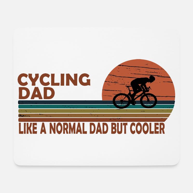 Radsport-Papa - Mousepad (Querformat) - Weiß