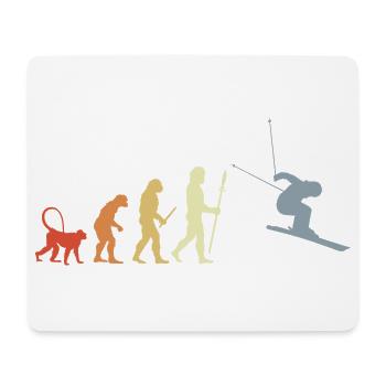 Entwicklung eines Skifahrers - Mousepad (Querformat) - Weiß - Vorne