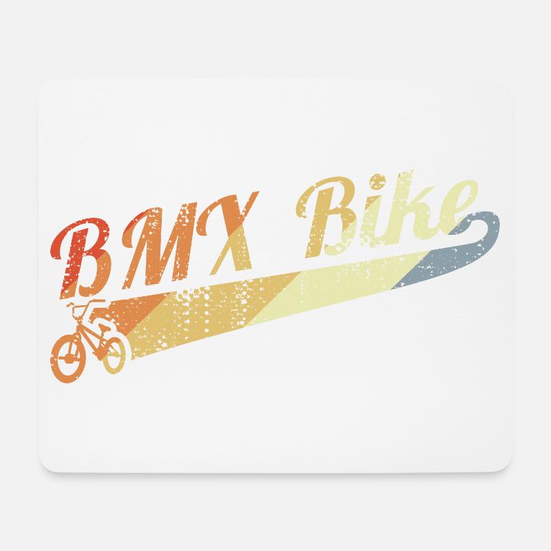 Vintage BMX sykkel - Musematte (liggende format) - hvit