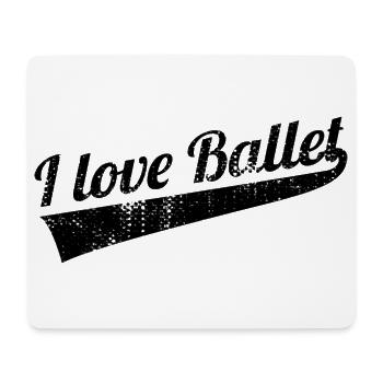 I Love Ballet - Mouse Pad (horizontal) - white - Front