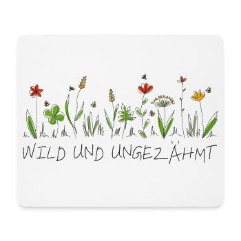 wiesenblume wild und ungezähmt wildblume blume - Mousepad (Querformat) - Weiß - Vorne