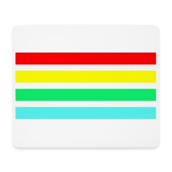 Retro neon arc stripe composition - Mouse Pad (horizontal) - white - Front