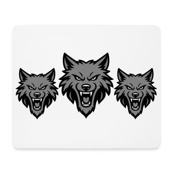 Wolf Team Rudel - Mousepad (Querformat) - Weiß - Vorne