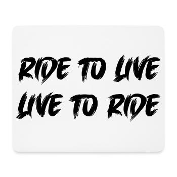 ride to live - Mousepad (Querformat) - Weiß - Vorne