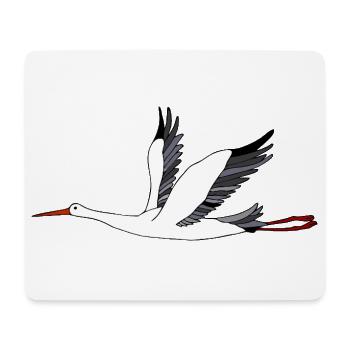 Cigogne - Tapis de souris (format paysage) - blanc - Devant