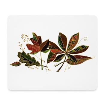 leaves - Mouse Pad (horizontal) - white - Front