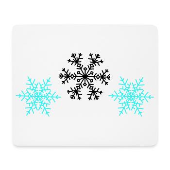 Schneeflocken - Mousepad (Querformat) - Weiß - Vorne