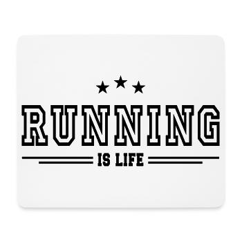 running is life - Mouse Pad (horizontal) - white - Front