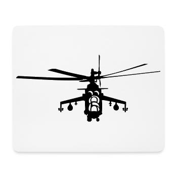 Hubschrauber Mi-24 - Mousepad (Querformat) - Weiß - Vorne