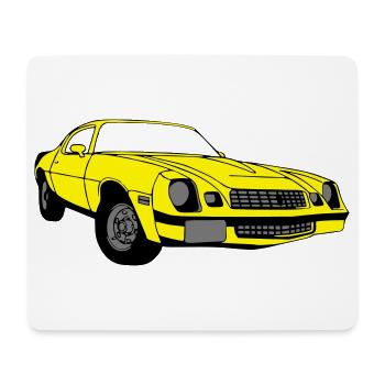 CamaroV8,Muscle-Car,Werkstatt,Garage,Auto,(25) - Mousepad (Querformat) - Weiß - Vorne