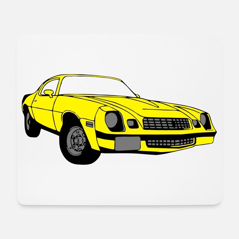 CamaroV8,Muscle-Car,Werkstatt,Garage,Auto,(25) - Mousepad (Querformat) - Weiß
