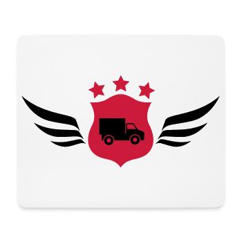 Déménageur / Déménagement / Déménager / Camion - Tapis de souris (format paysage) - blanc - Devant