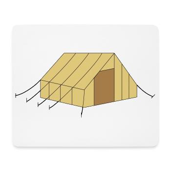 Zelt - Mousepad (Querformat) - Weiß - Vorne