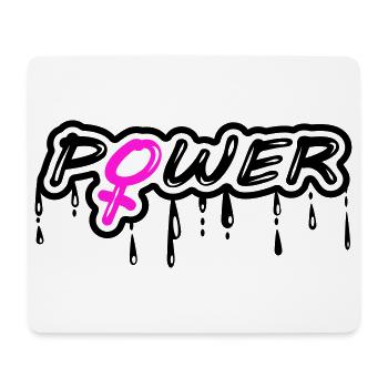 Femme Power Femme Power femme power avec le symbole féminin - Tapis de souris (format paysage) - blanc - Devant