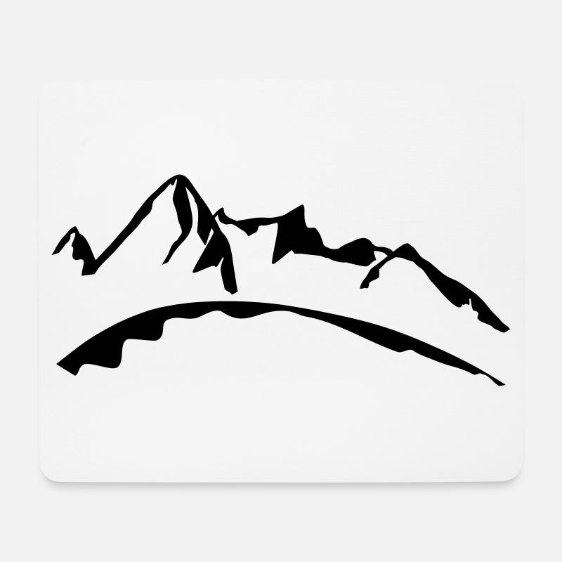 Alpes - Tapis de souris (format paysage) - blanc