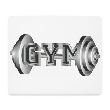 Dumbbell Typography for Fitness and Gym Enthusiasts - Mouse Pad (horizontal) - white - Front
