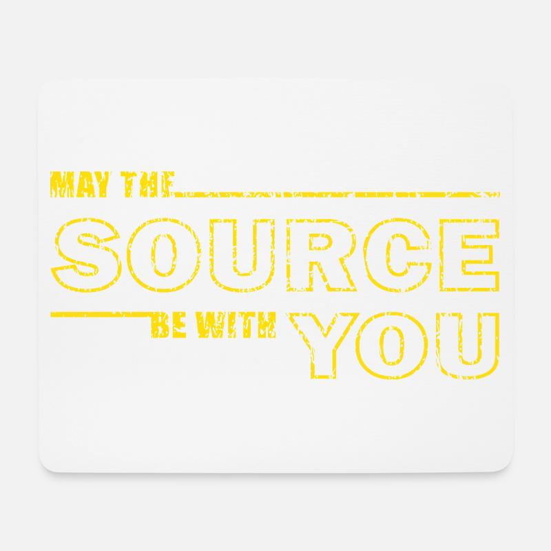 May the Source Be With You – Geek Tee - Mouse Pad (horizontal) - white