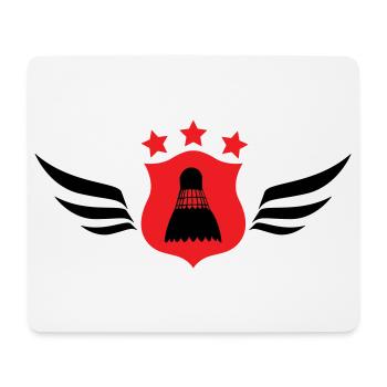Badminton – Sport – Schläger - Mousepad (Querformat) - Weiß - Vorne