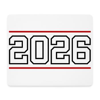 2026 Linie - Mousepad (Querformat) - Weiß - Vorne