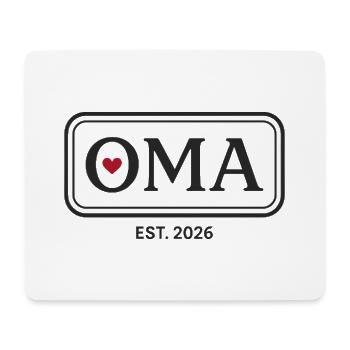 OMA EST. 2026 Proud Grandmother Announcement - Mouse Pad (horizontal) - white - Front