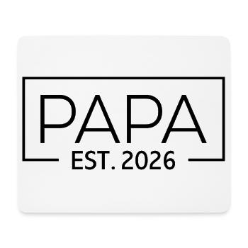 Papa 2026, Erstes Mal Vater, Vatertag EST. 2026 - Mousepad (Querformat) - Weiß - Vorne