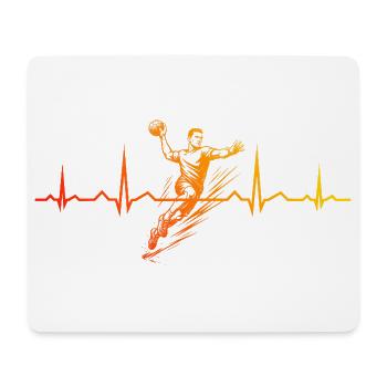 Clear handball message for men - Mouse Pad (horizontal) - white - Front