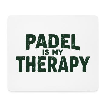 Padel is my Therapy Sportler Statement - Mousepad (Querformat) - Weiß - Vorne