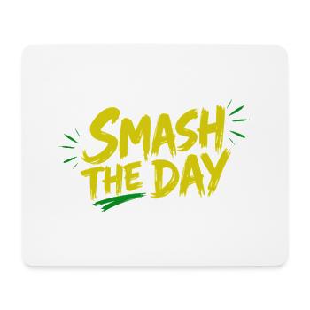 SMASH THE DAY Motivation für Padel und Tennis - Mousepad (Querformat) - Weiß - Vorne