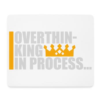 Overthinking In Process Lustig Grübeln Spruch Logo - Mousepad (Querformat) - Weiß - Vorne