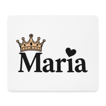 Idée cadeau Mary Prénom Crown Heart - Tapis de souris (format paysage) - blanc - Devant